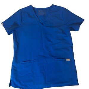 Figs Scrub Top Royal Blue Size Small